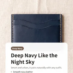 Handmade Leather Card Wallet Catalog in 5 Colors 4