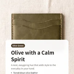 Handmade Leather Card Wallet Catalog in 5 Colors 3