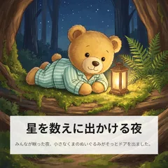 このくまのぬいぐるみが夜に星を数えに出かけるお話 1