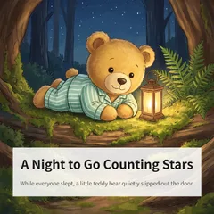 The Story of This Teddy Bear Setting Off to Count Stars at Night 1