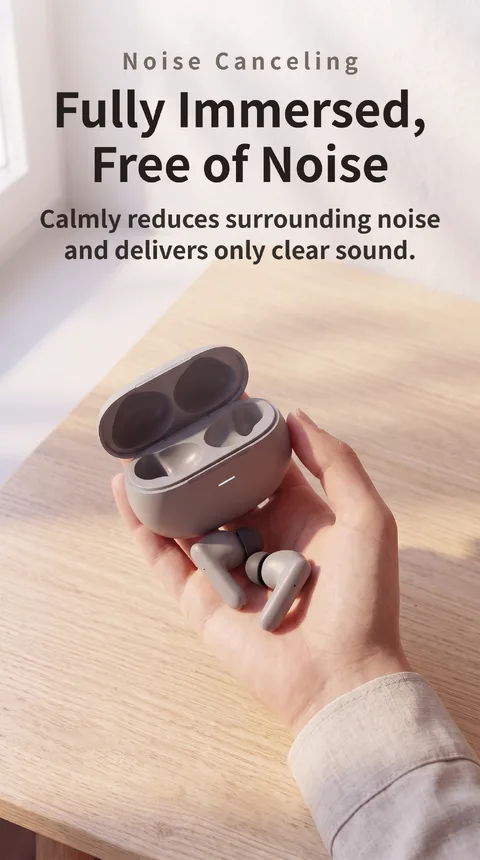 Noise-Canceling Wireless Earbuds with Charging Case