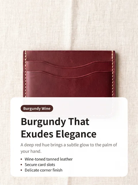 Handmade Leather Card Wallet Catalog in 5 Colors 5