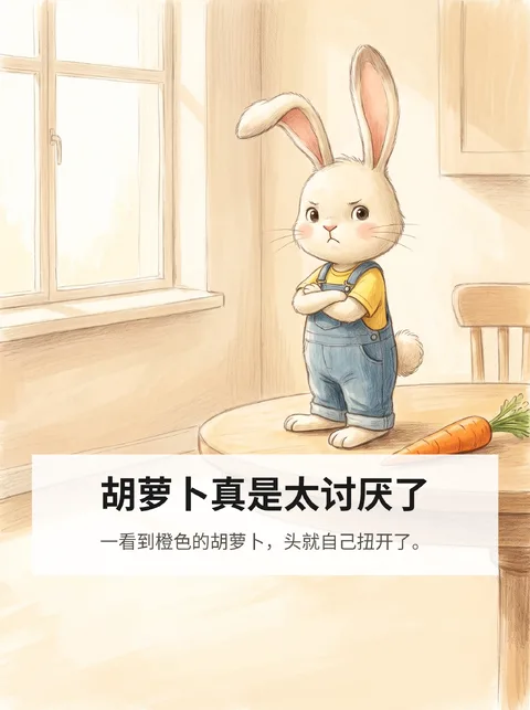 讨厌胡萝卜的兔子种菜园后改变心意的故事