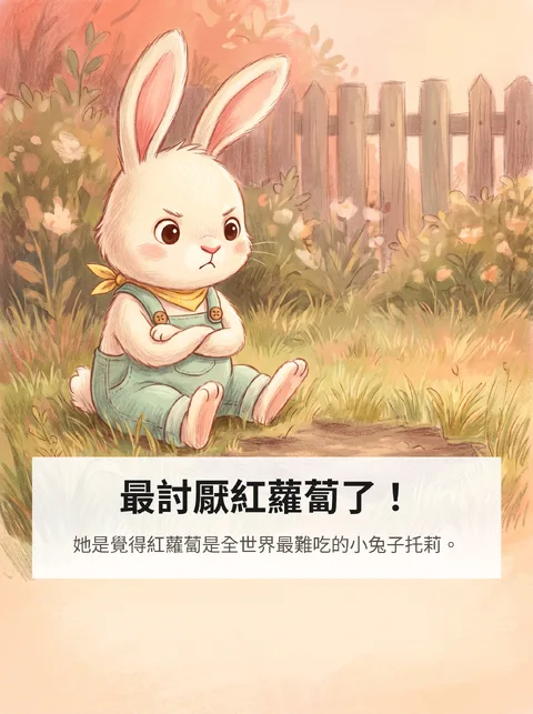 討厭紅蘿蔔的兔子透過照顧菜園改變心意的故事