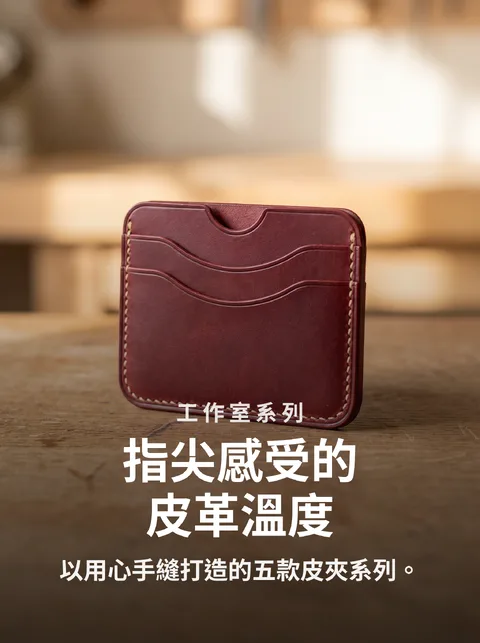 手工皮革卡夾5色型錄