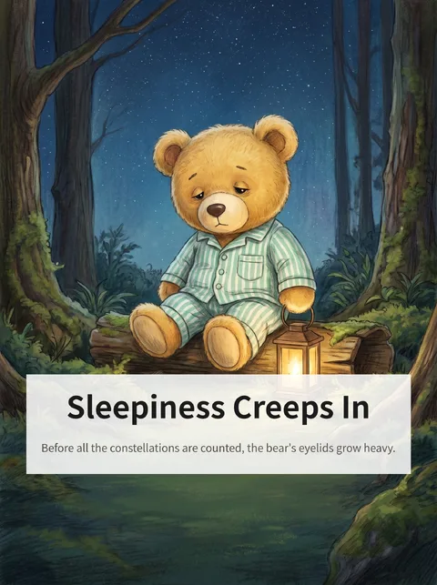 The Story of This Teddy Bear Setting Off to Count Stars at Night 5