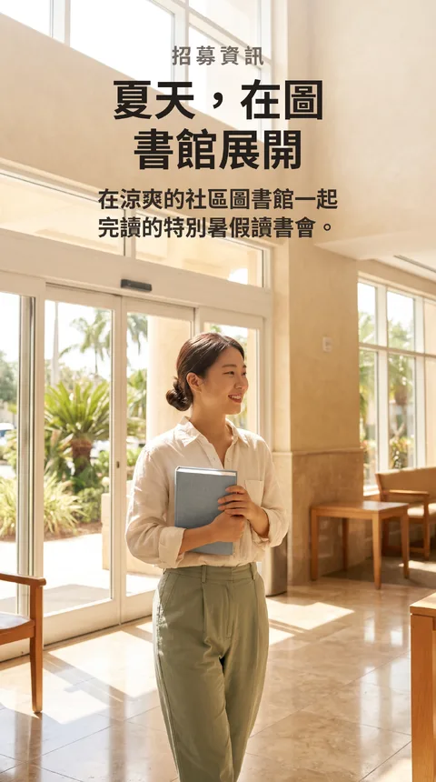 社區圖書館暑期閱讀挑戰 參加者招募