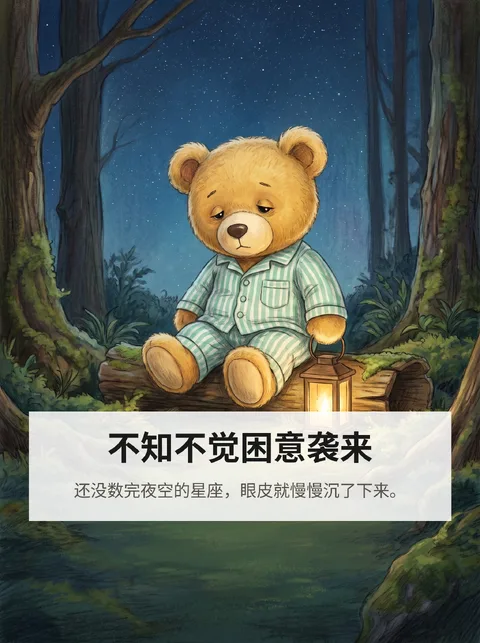 这只泰迪熊在夜里出发去数星星的故事 5