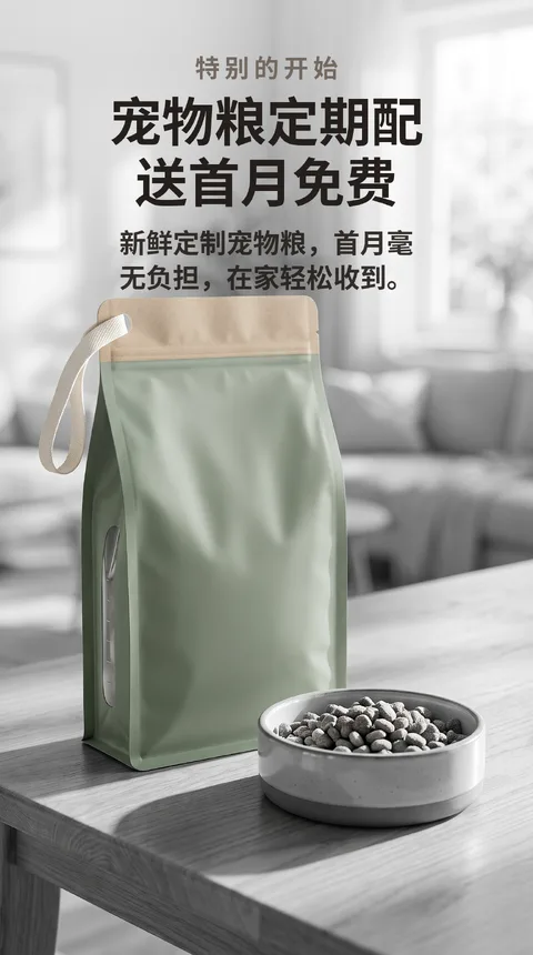 宠物粮定期配送 首月免费体验