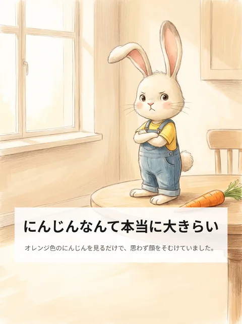 にんじん嫌いのうさぎが家庭菜園を育てて心変わりするお話
