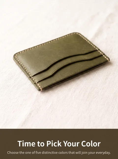 Handmade Leather Card Wallet Catalog in 5 Colors 6