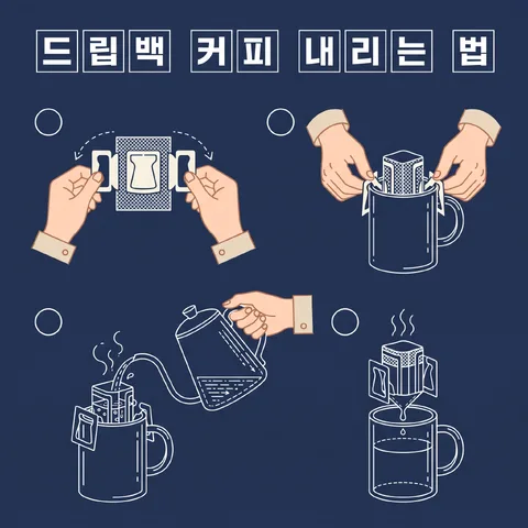 드립백 커피 내리는 법