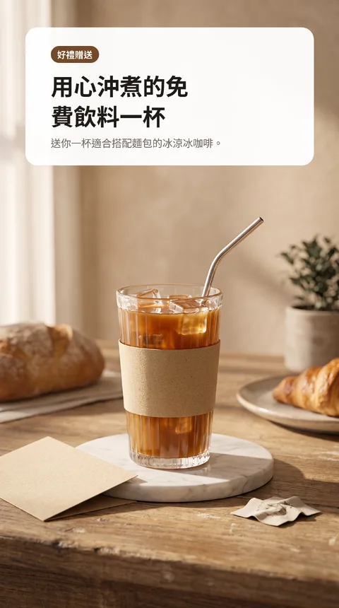 社區麵包店開幕1週年感謝活動 贈送飲料 2