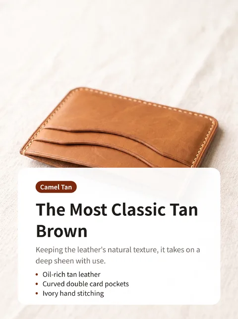 Handmade Leather Card Wallet Catalog in 5 Colors 2