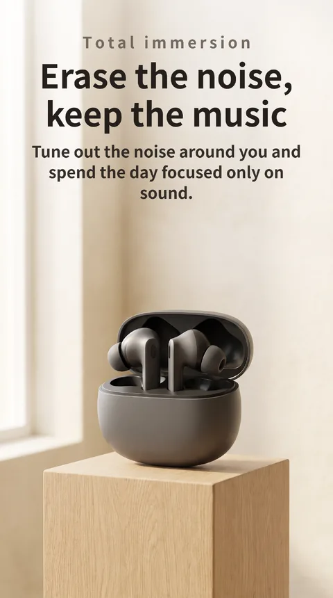 Noise-Canceling Wireless Earbuds with Charging Case