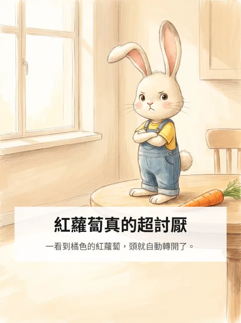 討厭紅蘿蔔的兔子透過照顧菜園改變心意的故事