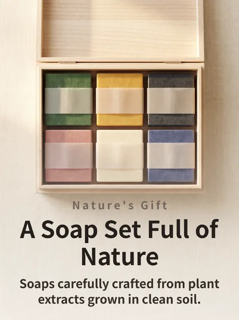 Korean Natural Handmade Soap 6-Piece Gift Set Catalog
