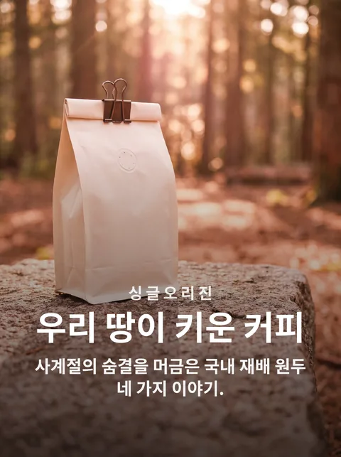 국산 원두 4종 싱글오리진 카탈로그