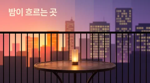 ルーフトップバー 夜の流れ