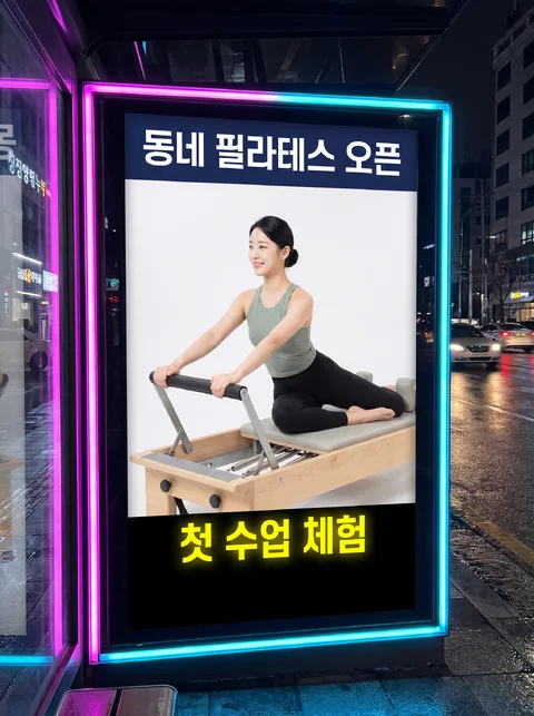 Neighborhood Pilates Bus Stop Ad