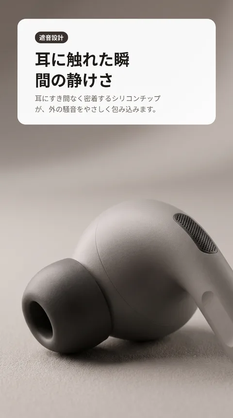 ワイヤレスイヤホン ノイズキャンセリング 充電ケース 3