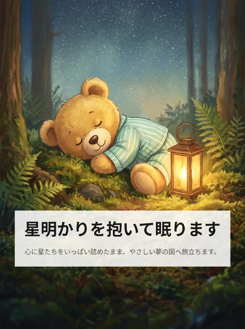 このくまのぬいぐるみが夜に星を数えに出かけるお話 6