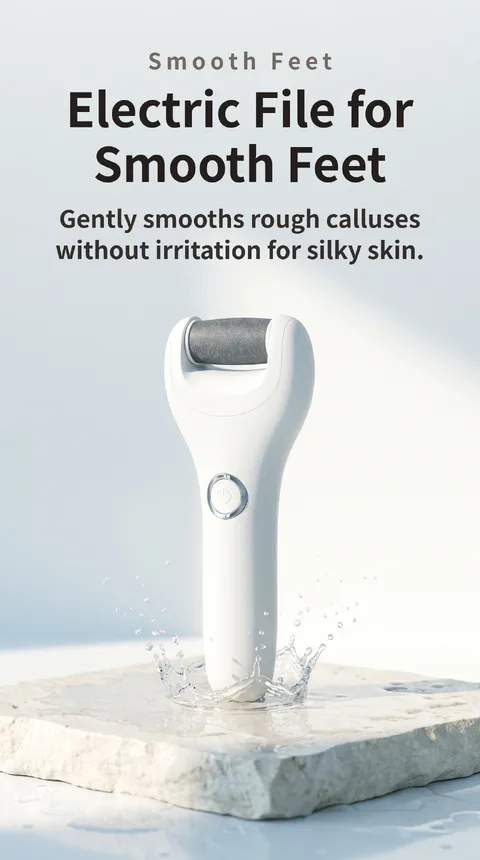 Rechargeable Waterproof Electric Foot File for Heel Calluses
