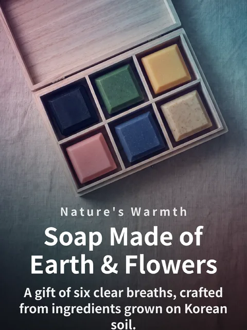 Korean Natural Handmade Soap 6-Piece Gift Set Catalog