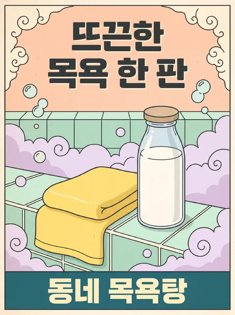 社區澡堂復古廣告