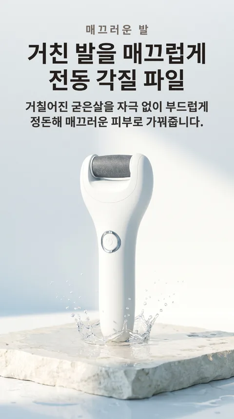 발뒤꿈치 각질 제거 전동 풋파일 충전식 방수