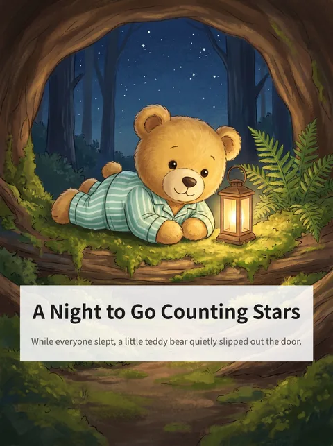 The Story of This Teddy Bear Setting Off to Count Stars at Night