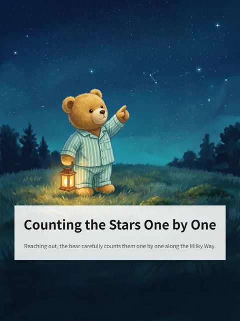 The Story of This Teddy Bear Setting Off to Count Stars at Night 4
