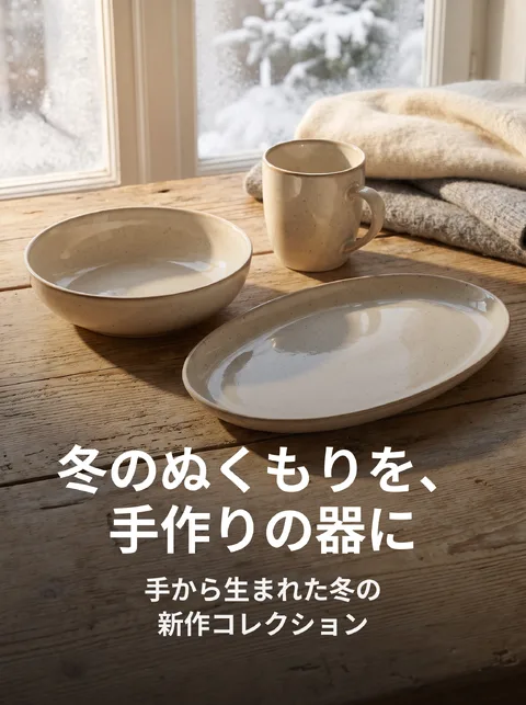 手作り陶芸工房の冬の新作うつわコレクション