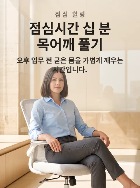 직장인 점심시간 10분 목어깨 스트레칭 다섯 가지