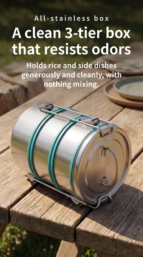 Stainless 3-Tier Lunch Box