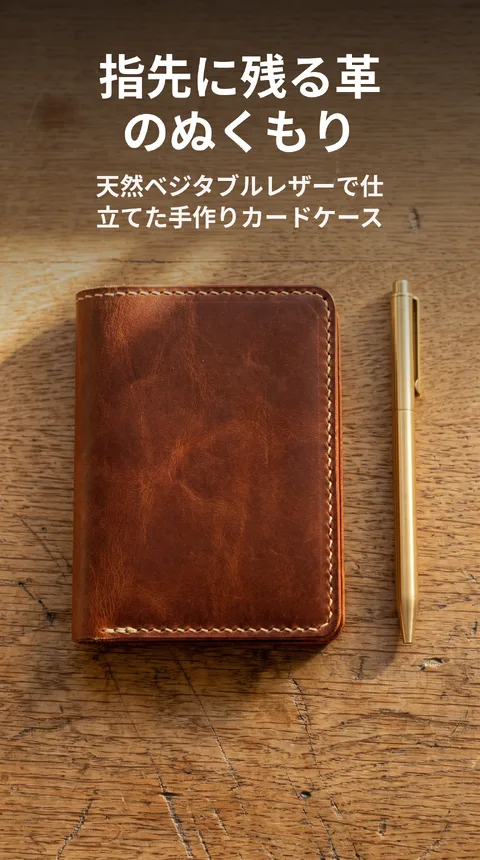 手作りレザーカードケース