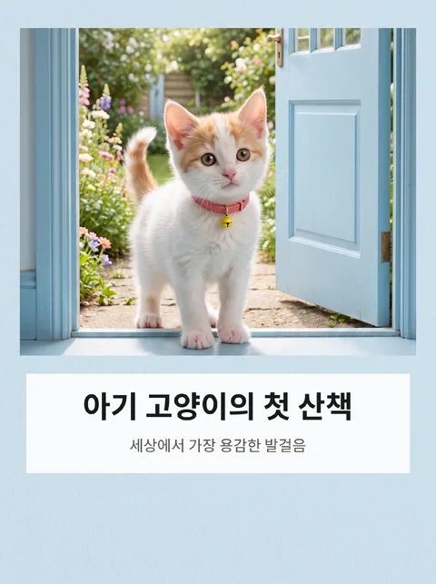 아기 고양이의 첫 산책
