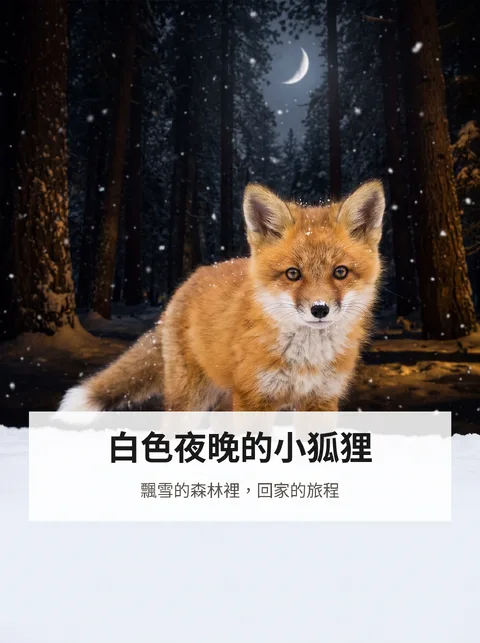 下雪的夜晚，迷路的小狐狸找路回家的故事