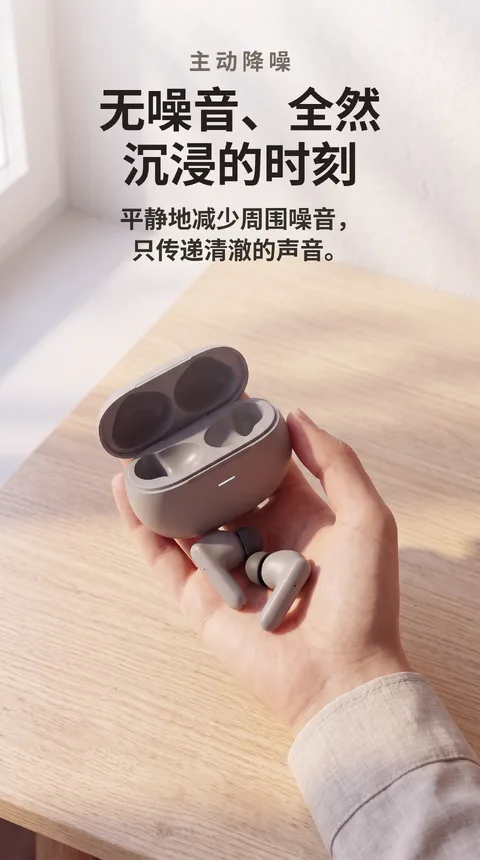 无线耳机 主动降噪 充电盒