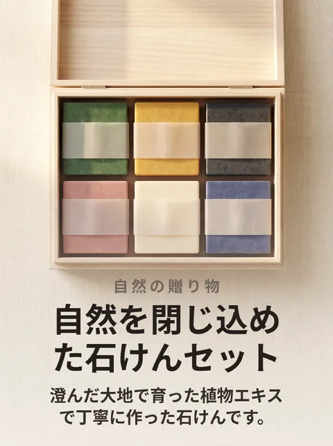 国産天然手作り石けん6種ギフトセット カタログ