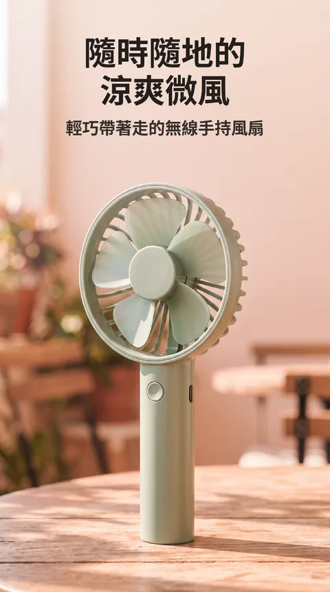 無線手持風扇 3段風速 USB充電