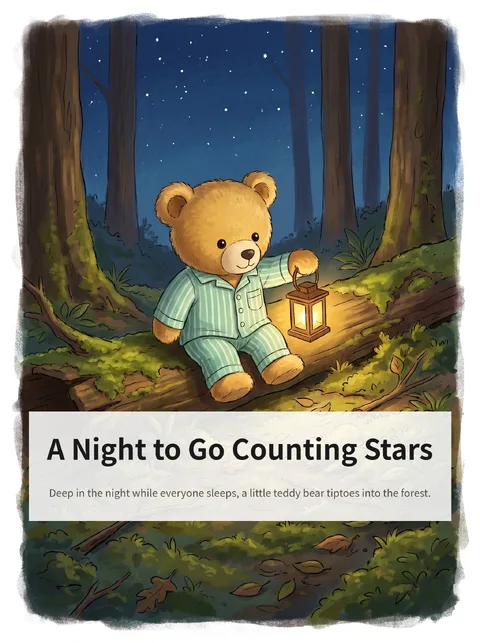 The Story of This Teddy Bear Setting Off to Count Stars at Night