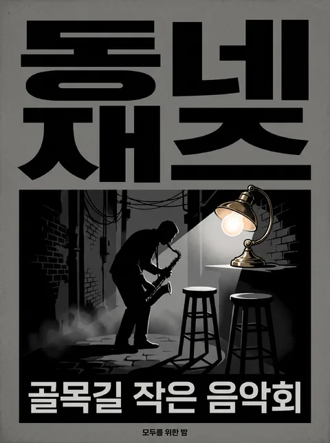 동네 재즈 공연 안내 포스터