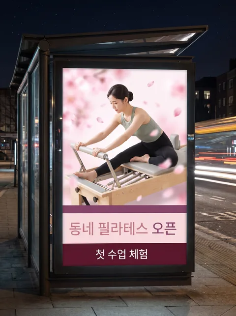 Neighborhood Pilates Bus Stop Ad