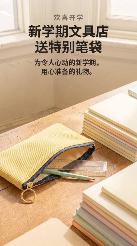 社区文具店新学期赠品活动