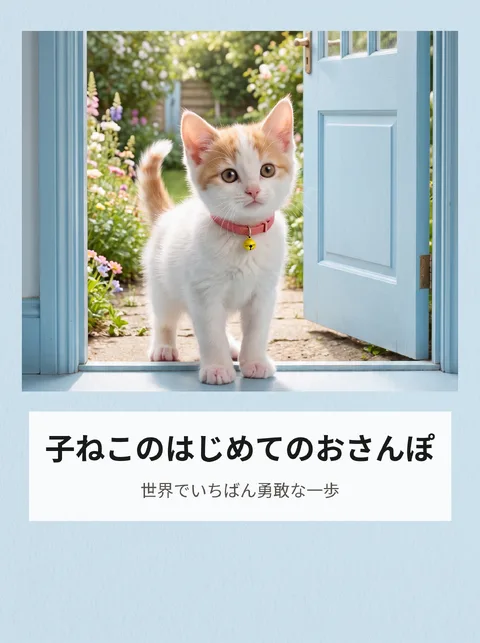 子ねこのはじめてのおさんぽ