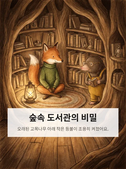 숲속 도서관에서 만난 여우와 두더지의 우정 이야기