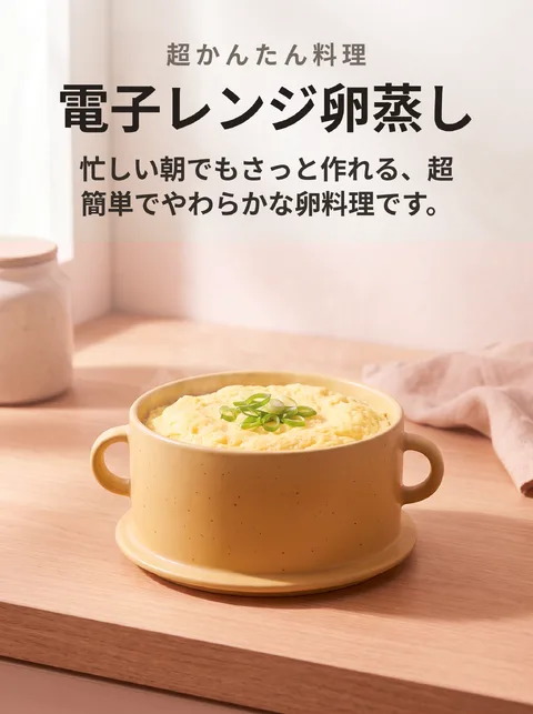 電子レンジで作る卵蒸しの作り方