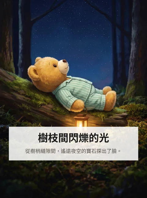 這隻小熊布偶在夜裡出發去數星星的故事 3
