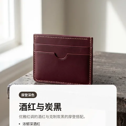 酒红与炭黑